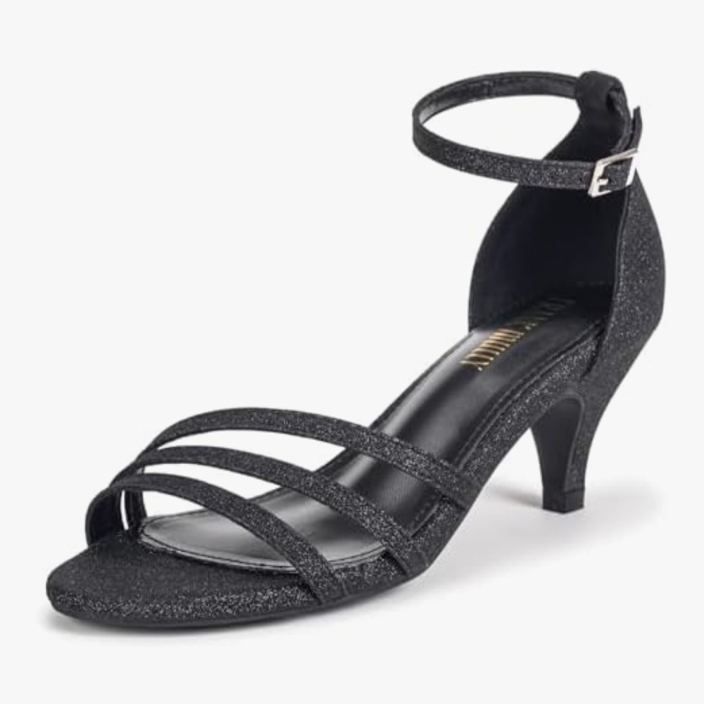 Frank Mully Glitter Kitten Heels Size 7.5